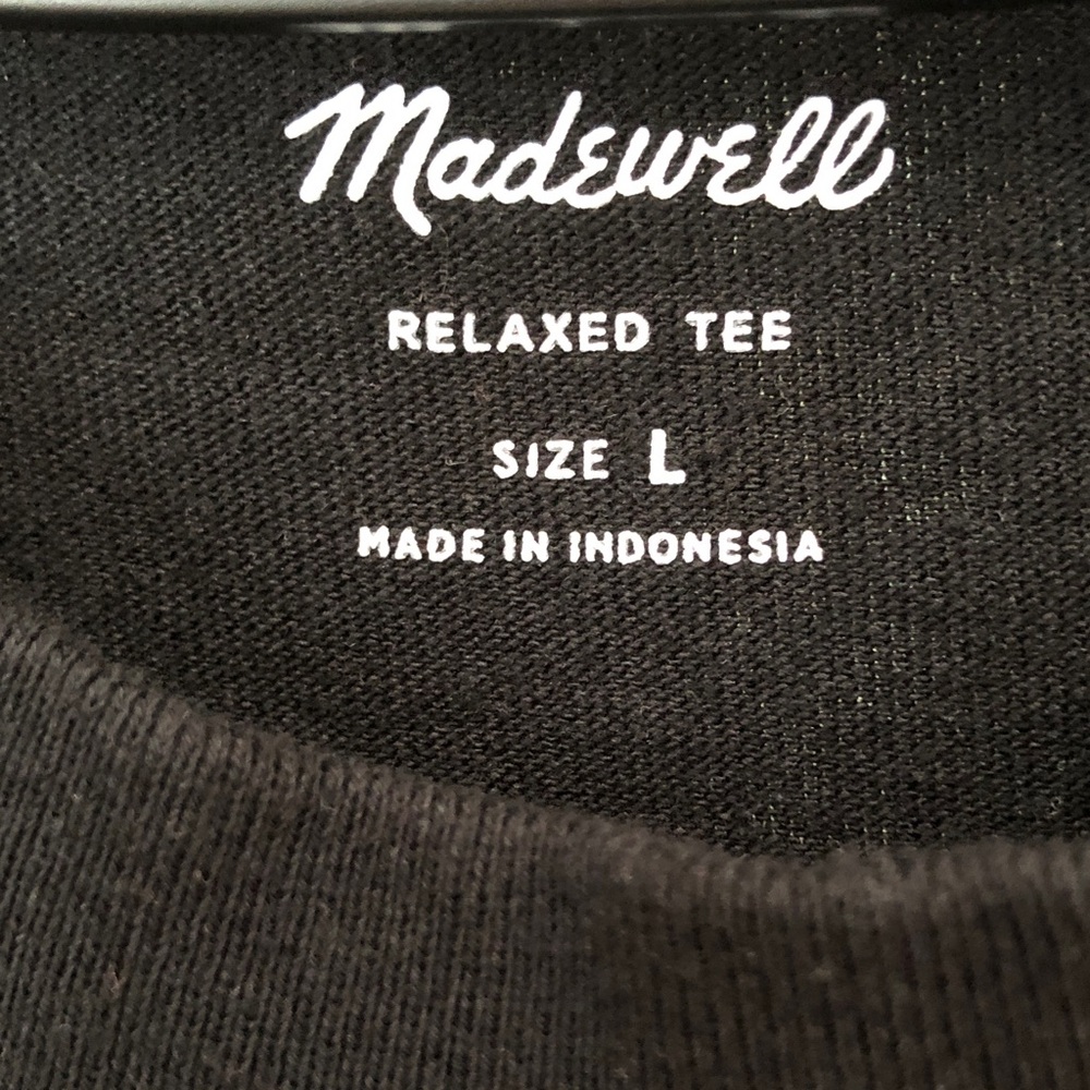 2x Madewell Black Heavyweight Relaxed Tee Crewnecks